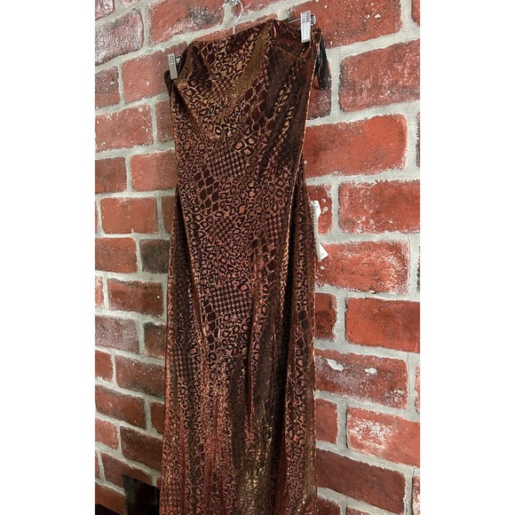 Gunne Sax VTG Jessica McClintock Millennium 2000 Leopard Shimmer Gown Size 3 NWT - Picture 2 of 9
